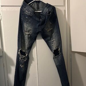 Jordan Craig Distressed Black Skinny Jeans